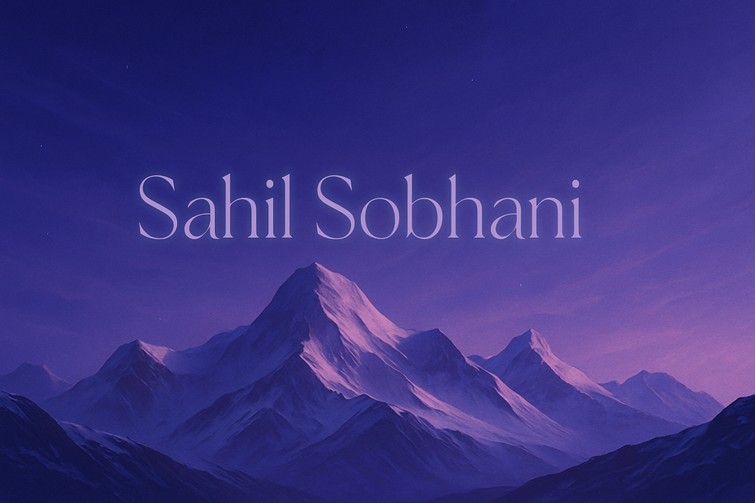 Sahil Sobhani | Software Engineer & Developer